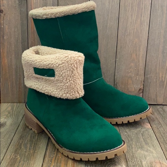 Nwt Kelly Green Lined Cuff Boots 